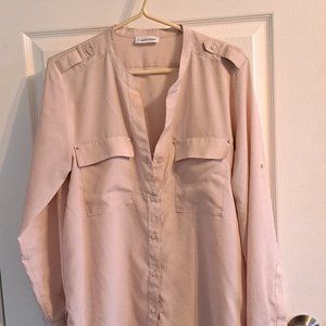 Calvin Klein Tunic Button Up Blouse